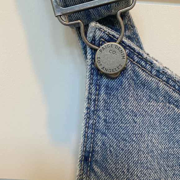 NWT Paige Retta Overall Denim Short Dress Size 27 - Picture 8 of 12